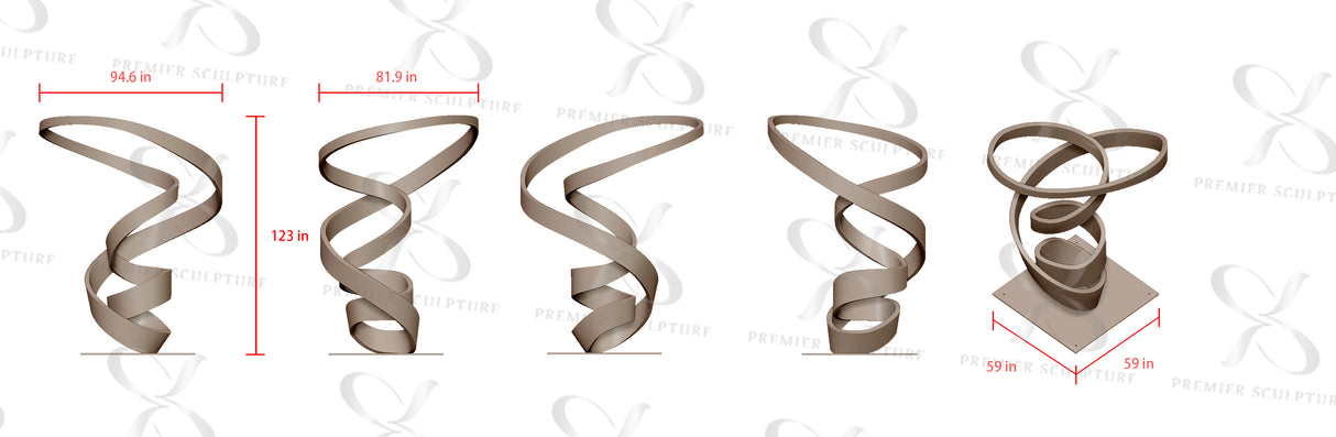 PREMIER Custom Mobius Spiral Sculpture PSLSS-007——Custom Link for RaChelle Peloso