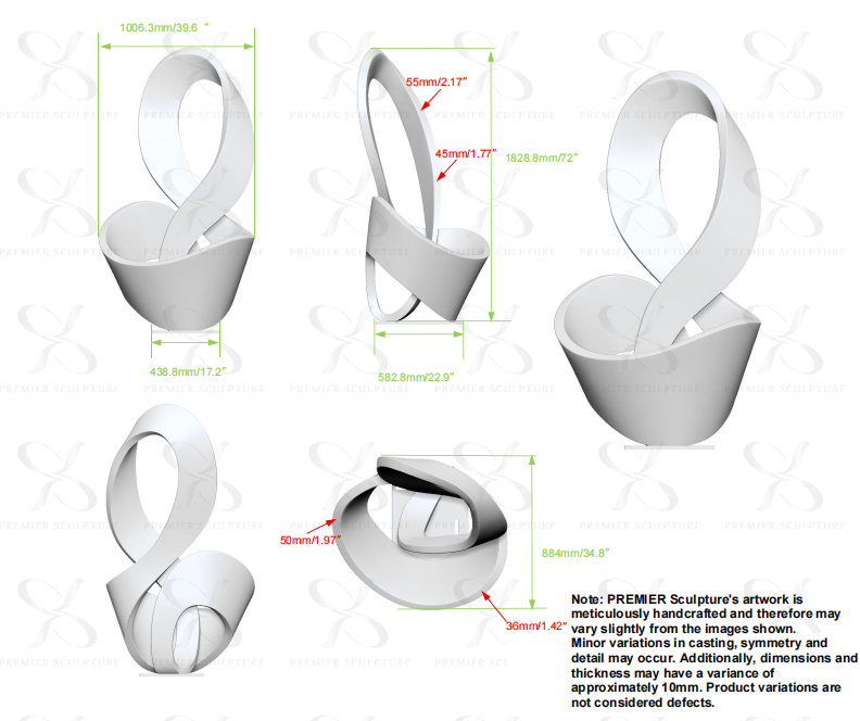 PREMIER Modern Outdoor Large Sculpture PSSS-046---Custom link for Anthony Lampert