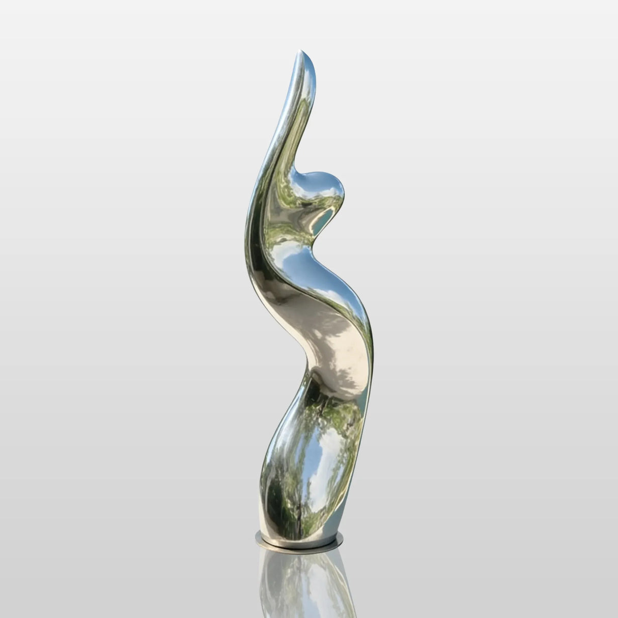 PREMIER Stainless Steel Modern Sculpture with Smooth Curves for Pools, Gardens and Luxury Outdoor Living Spaces PSSS-194-Stainless Steel Sculpture-PREMIER SCULPTURE