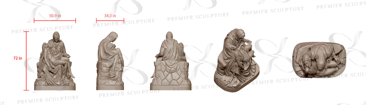 PREMIER Marble Pietà Statue Outdoor Religious Garden Sculpture PSM-056—Custom Link for Randall Buller
