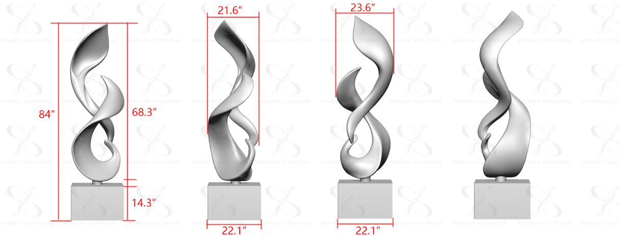 PREMIER Stainless Steel Abstract Sculpture PSSS-055——50% Deposit payment for Andrew Adler