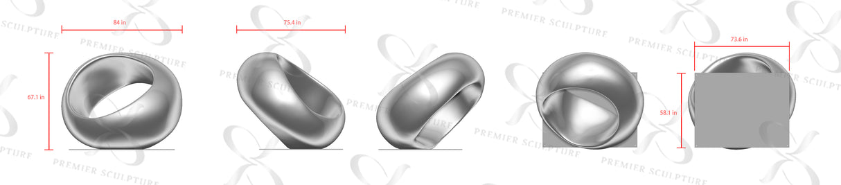 PREMIER Stainless Steel Sculpture PSLSS-014 and PSSS-052---50% Deposit payment for GAIL SATTERFIELD