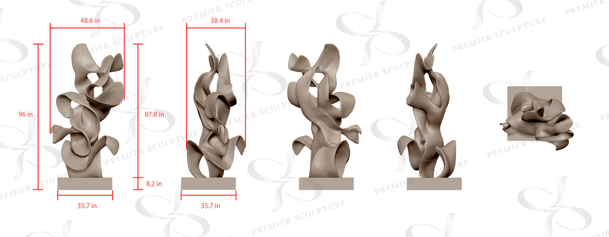 PREMIER Stainless Steel Sculpture PSLSS-014 and PSSS-052---50% Deposit payment for GAIL SATTERFIELD