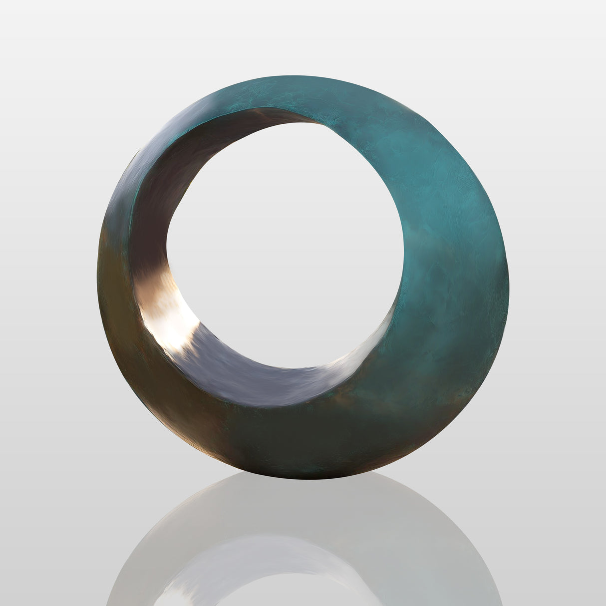 PREMIER Bronze Patina Abstract Sculpture Ring Sculpture for Courtyard, Poolside, and Modern Garden Decor PSB-082-Bronze Sculpture-PREMIER SCULPTURE
