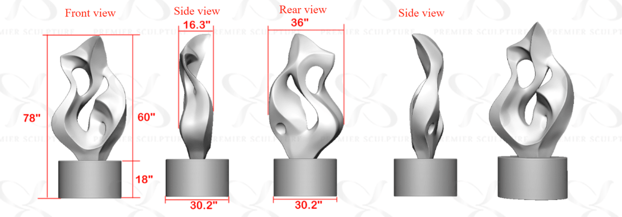 PREMIER Modern Abstract Metal Sculpture PSB-030—Custom Link for Jenny Williams