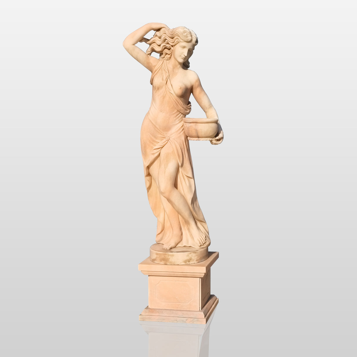 PREMIER Elegant Lady Marble Sculpture for Private Villa Garden, Public Art Installation and Courtyard Decoration PSM-065-Marble sculpture-PREMIER SCULPTURE