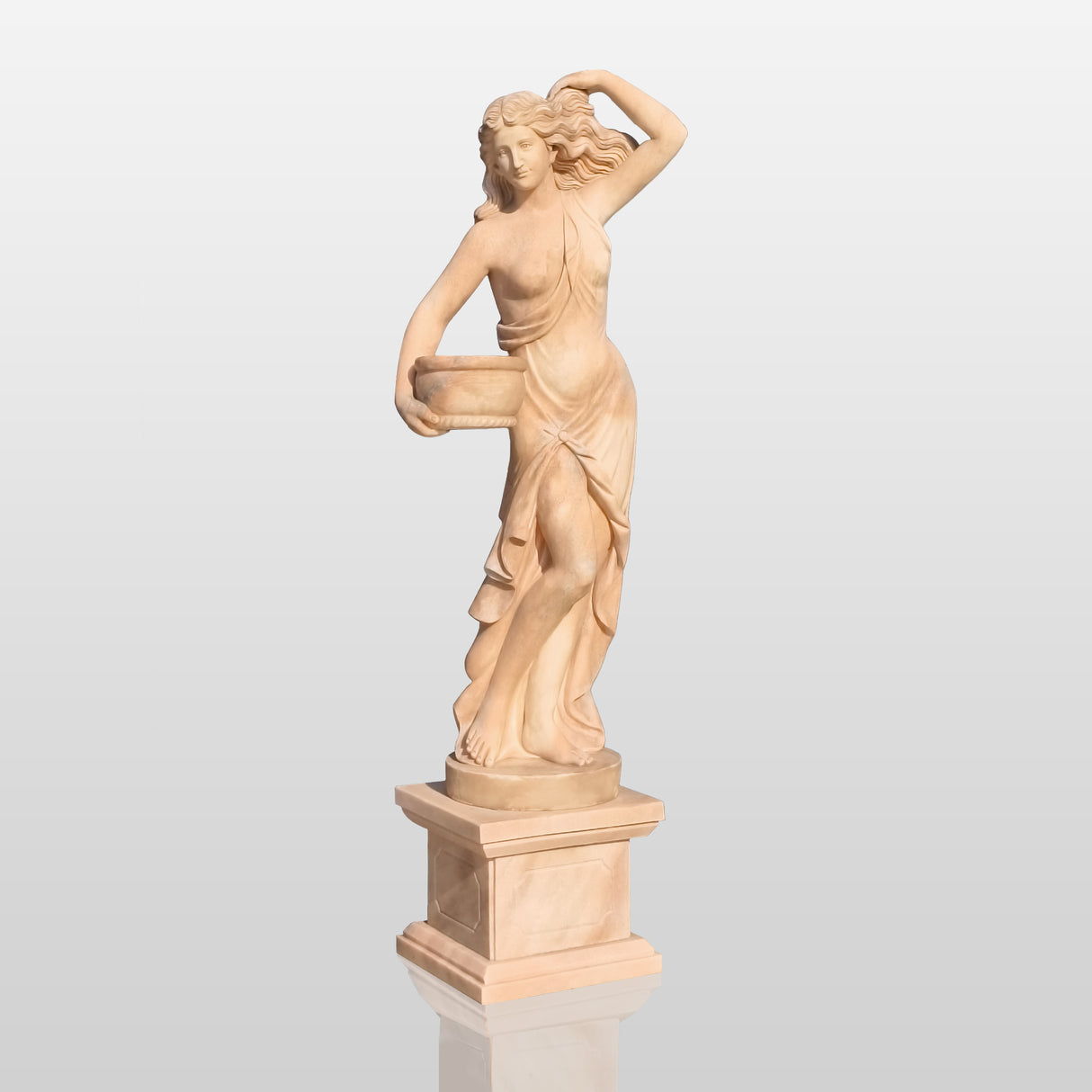 PREMIER Elegant Lady Marble Sculpture for Private Villa Garden, Public Art Installation and Courtyard Decoration PSM-065-Marble sculpture-PREMIER SCULPTURE
