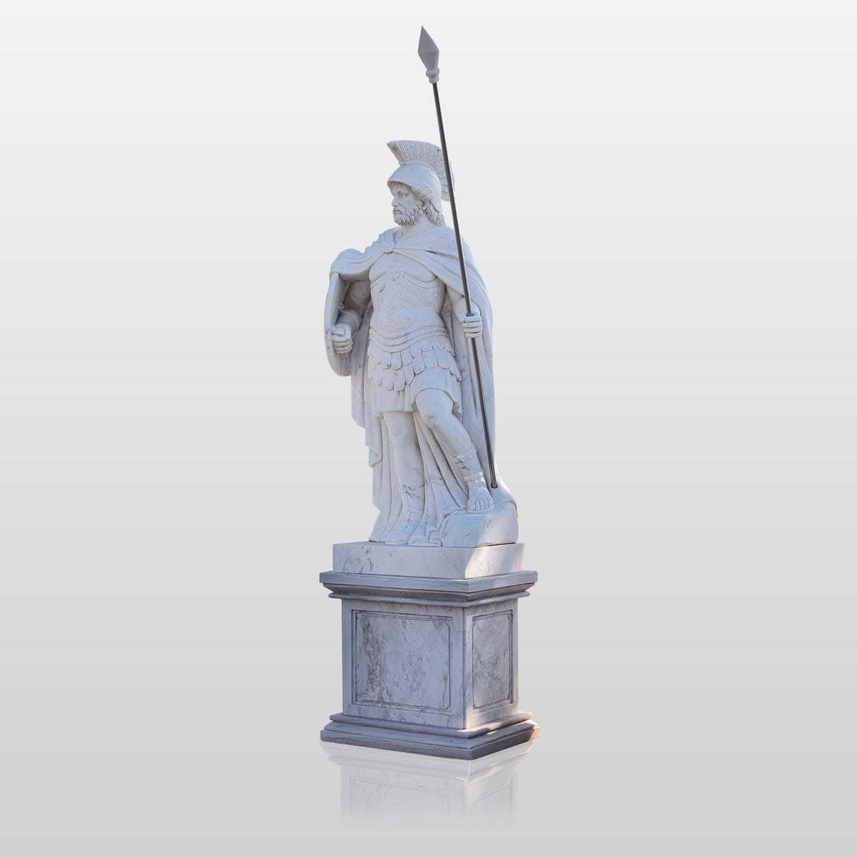 PREMIER Classical Marble Warrior Statue for Public Squares Historic Architecture and Luxury Estates PSM-071-Marble sculpture-PREMIER SCULPTURE