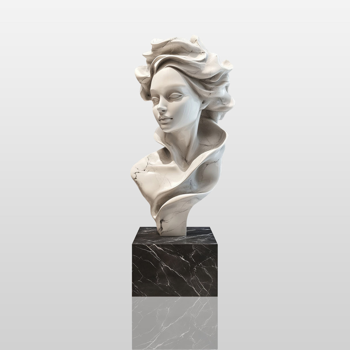 PREMIER Abstract Female Bust Contemporary Marble Sculpture for Interiors PSTTM-012-Marble sculpture-PREMIER SCULPTURE