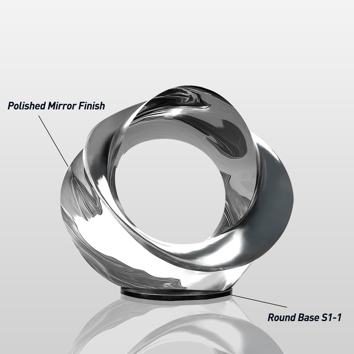 PREMIER Abstract Metal Sculpture Harmony Circle Contemporary Large Garden Sculpture PSLSS-019-Stainless Steel Sculpture-PREMIER SCULPTURE