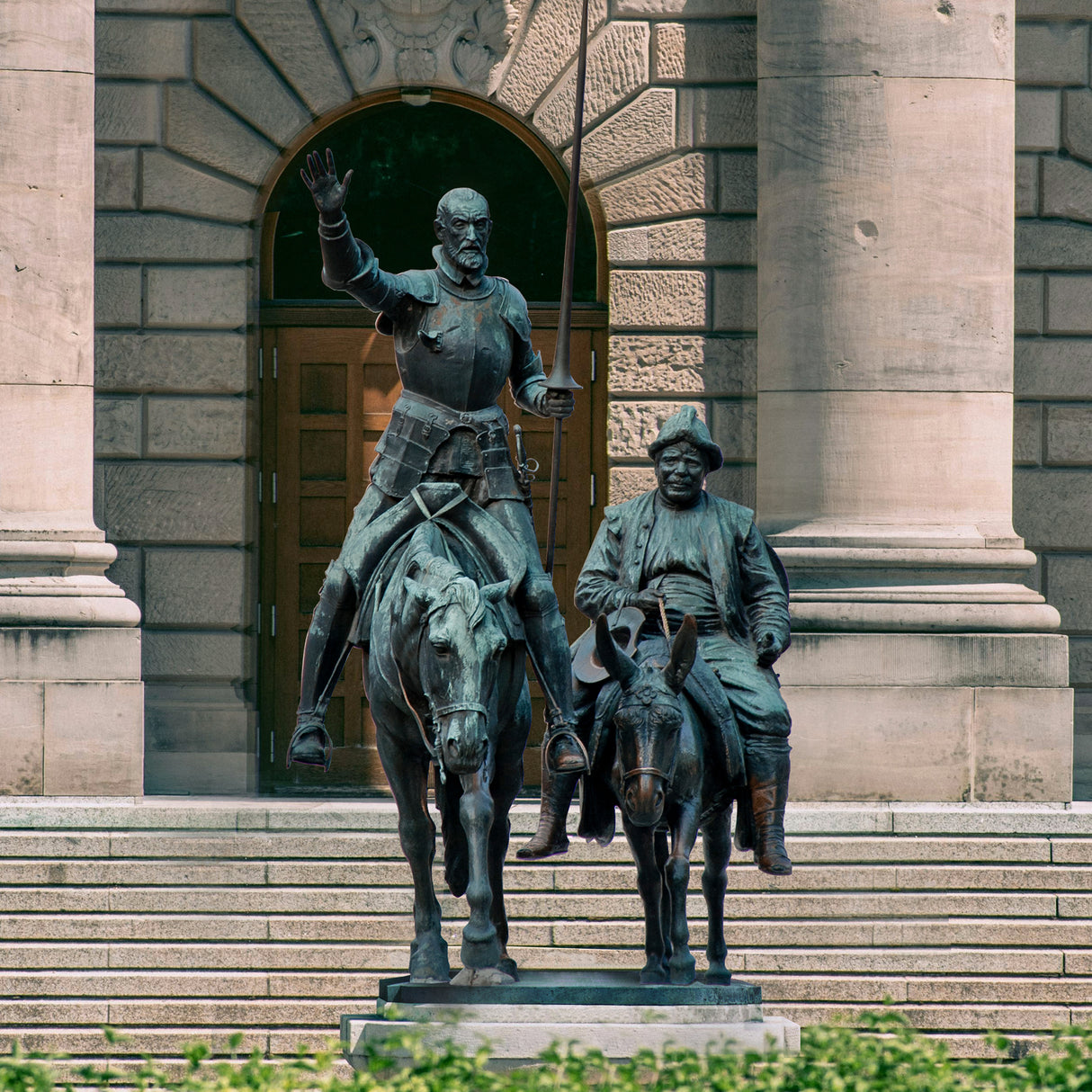 PREMIER Bronze Equestrian Sculpture Don Quixote & Sancho Public Monument PSB-055-Bronze Sculpture-PREMIER SCULPTURE