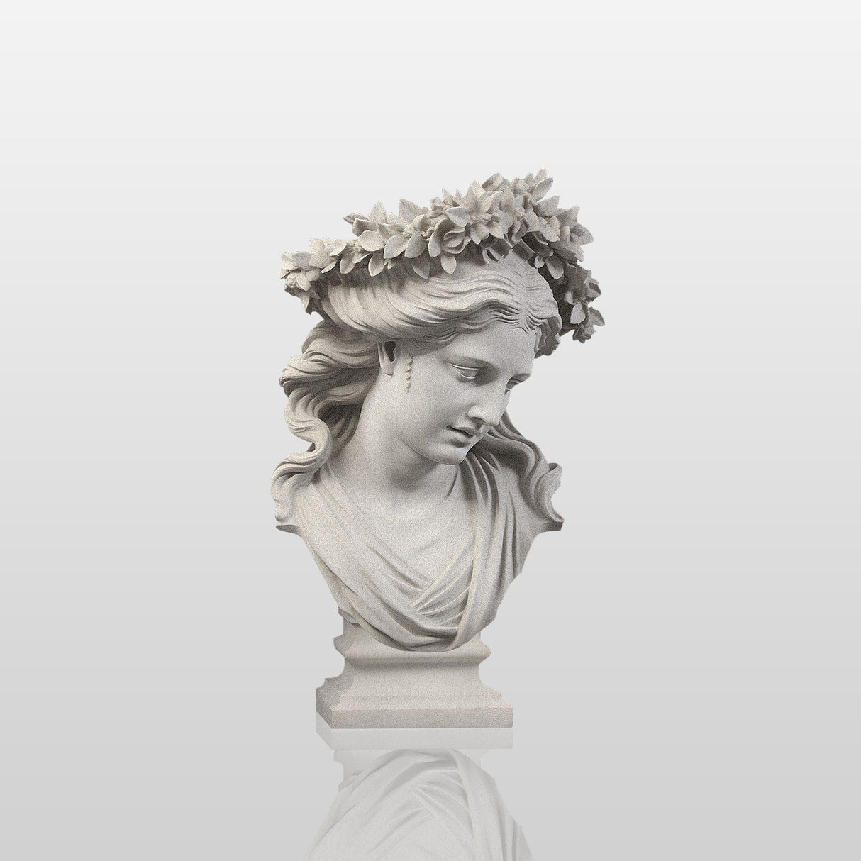 PREMIER Bust Statue Maiden with Laurel Wreath Classical Bust PSTTM-004-Marble sculpture-PREMIER SCULPTURE