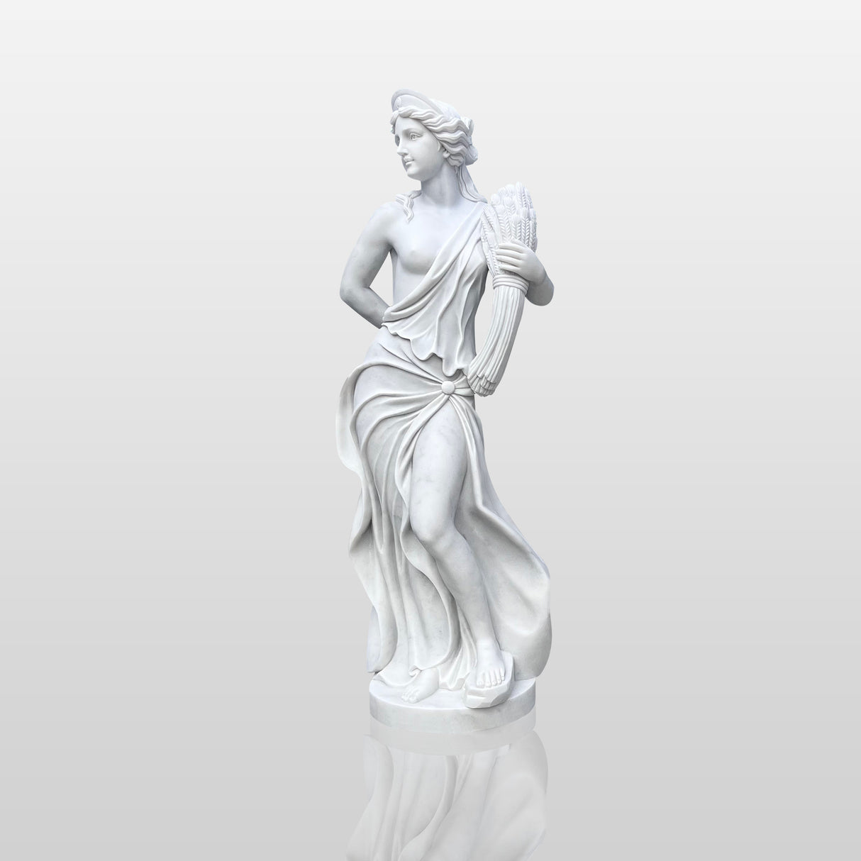 PREMIER Classical Marble Goddess Statue Elegant Indoor Art Sculpture PSM-042-Marble sculpture-PREMIER SCULPTURE