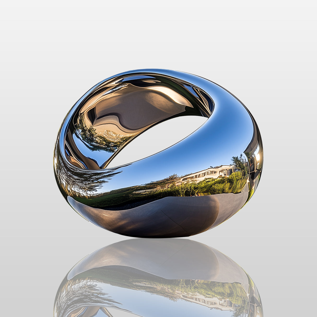 PREMIER Contemporary Outdoor Sculpture Elegant Modern Abstract Stainless Steel Sculpture PSSS-052-Stainless Steel Sculpture-PREMIER SCULPTURE