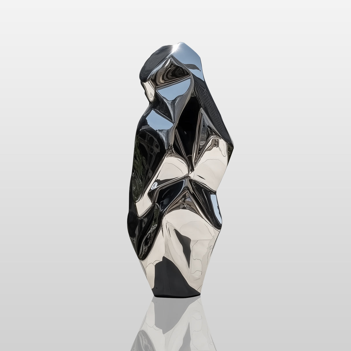 PREMIER Contemporary Polished Stainless Steel Sculpture Modern Outdoor Sculpture PSSS-043-Stainless Steel Sculpture-PREMIER SCULPTURE