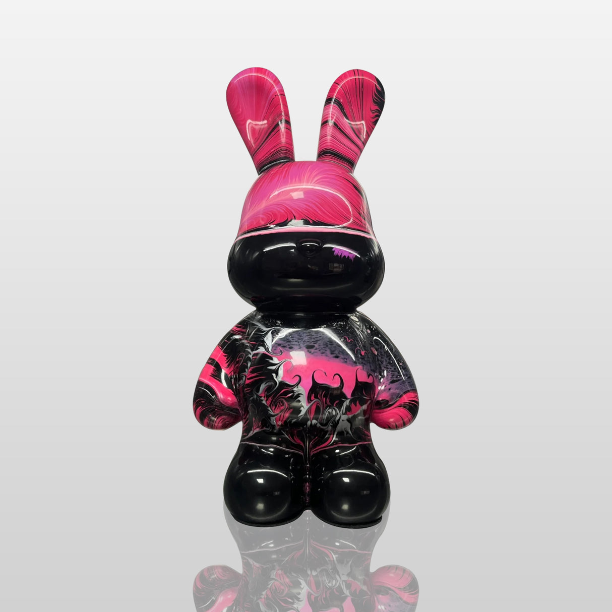 PREMIER Contemporary Sculpture Modern Art Decor Fluid Bunny Sculpture PSF-026-Fiberglass Sculpture-PREMIER SCULPTURE