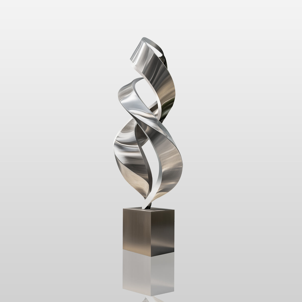 PREMIER Contemporary Stainless Steel Sculpture Modern Abstract Spiral Sculpture for Indoor & Outdoor Spaces PSSS-059-Stainless Steel Sculpture-PREMIER SCULPTURE