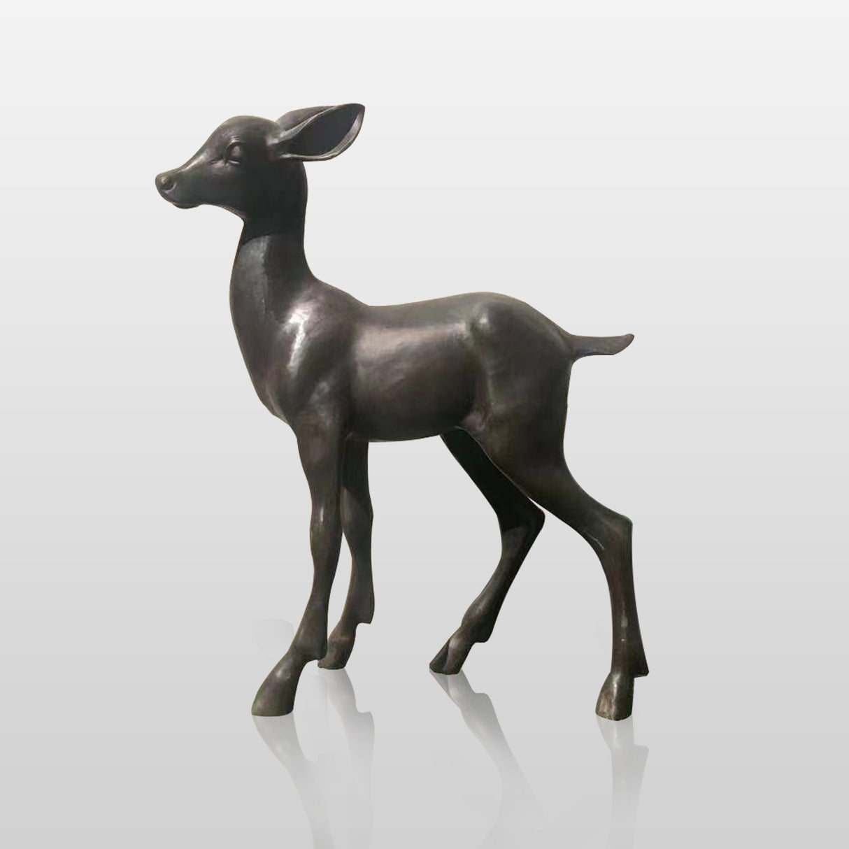 PREMIER Custom Fawn Bronze Sculpture for Garden&Park PSB-013-Bronze Sculpture-PREMIER SCULPTURE