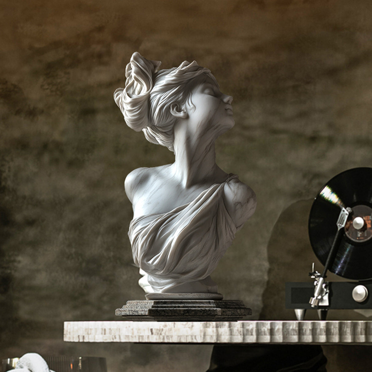 PREMIER Decorative Marble Bust Classic Sculptural Artwork for Gallery PSTTM-010-Marble sculpture-PREMIER SCULPTURE