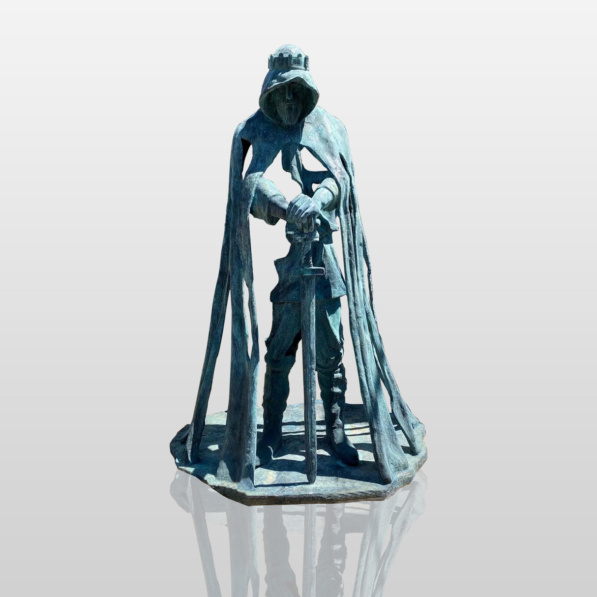 PREMIER Famous British Bronze King Arthur Sculpture Warrior With Sword Statue Outdoor Custom Sculpture PSB-018-Bronze Sculpture-PREMIER SCULPTURE