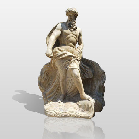 PREMIER Famous Greek Marble Custom Statue Garden Neptune Poseidon Sculpture PSM-014-Marble sculpture-PREMIER SCULPTURE