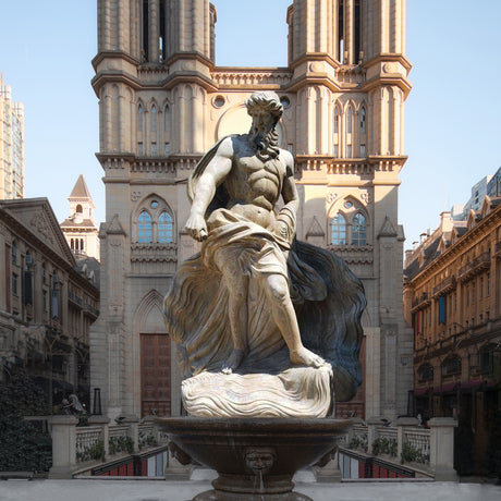 PREMIER Famous Greek Marble Custom Statue Garden Neptune Poseidon Sculpture PSM-014-Marble sculpture-PREMIER SCULPTURE