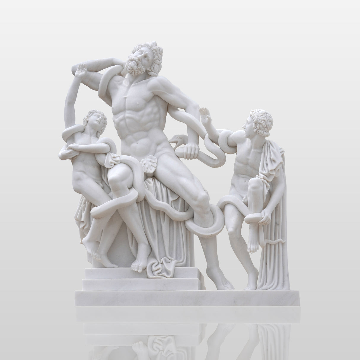 PREMIER Famous Sculpture Laocoon and His Sons Marble Statue PSM-023-Marble sculpture-PREMIER SCULPTURE