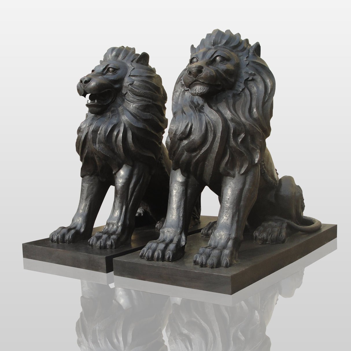 PREMIER Fiberglass Lion Sculpture for Garden Custom Sculpture PSF-008-Fiberglass Sculpture-PREMIER SCULPTURE
