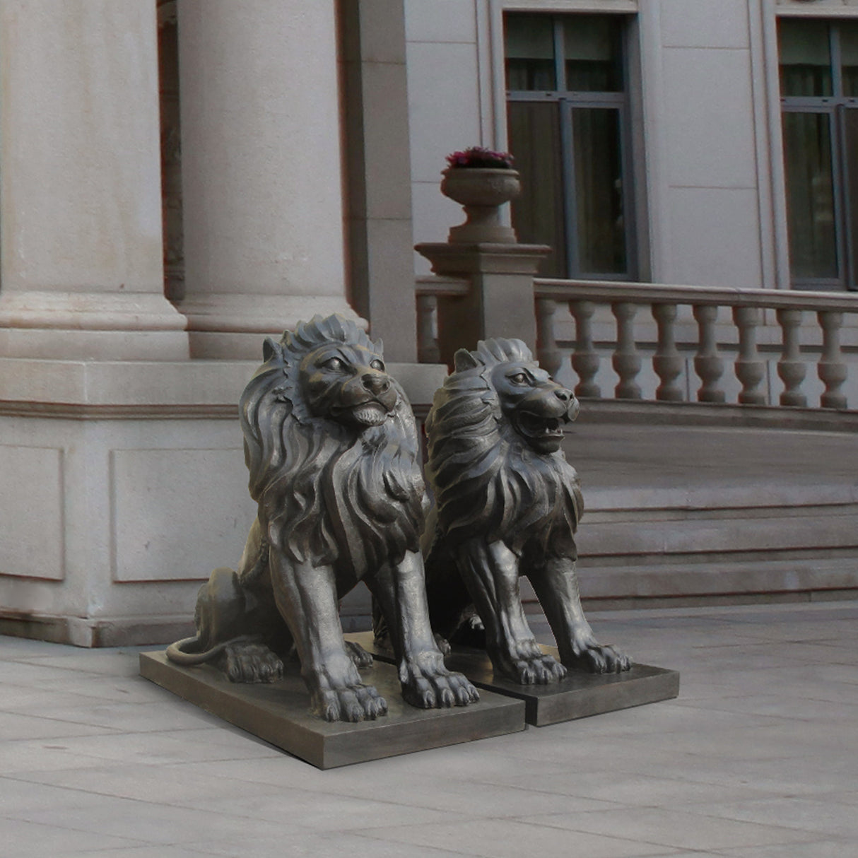 PREMIER Fiberglass Lion Sculpture for Garden Custom Sculpture PSF-008-Fiberglass Sculpture-PREMIER SCULPTURE