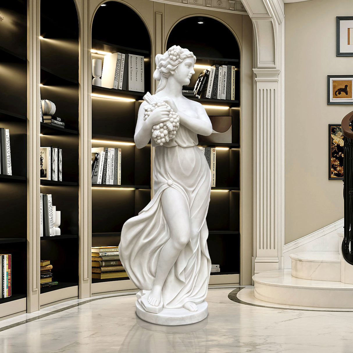 PREMIER Harvest Maiden Marble Statue Classical Sculpture for Outdoor&Indoor PSM-043-Marble sculpture-PREMIER SCULPTURE