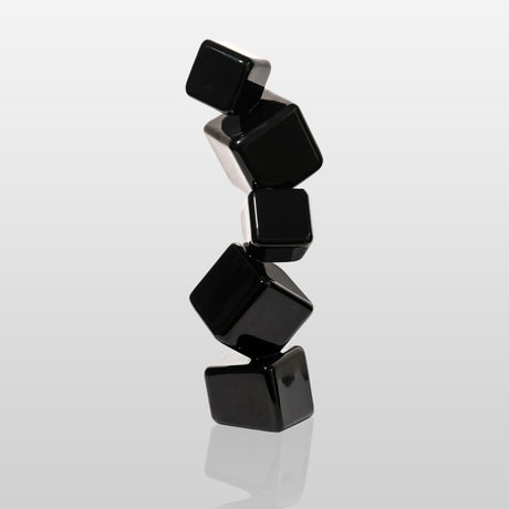 PREMIER Home Decor Sculpture Stainless Steel Stacked Dice Modern Sculpture PSSS-004-Stainless Steel Sculpture-PREMIER SCULPTURE
