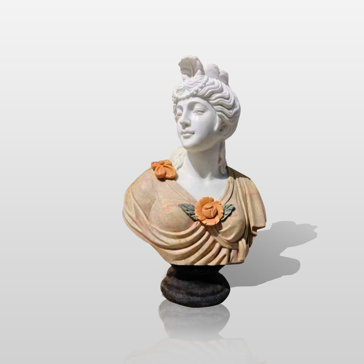 PREMIER Indoor Decoration Female Marble Bust Statue Table Top Custom Sculpture PSTTM-002-Marble sculpture-PREMIER SCULPTURE