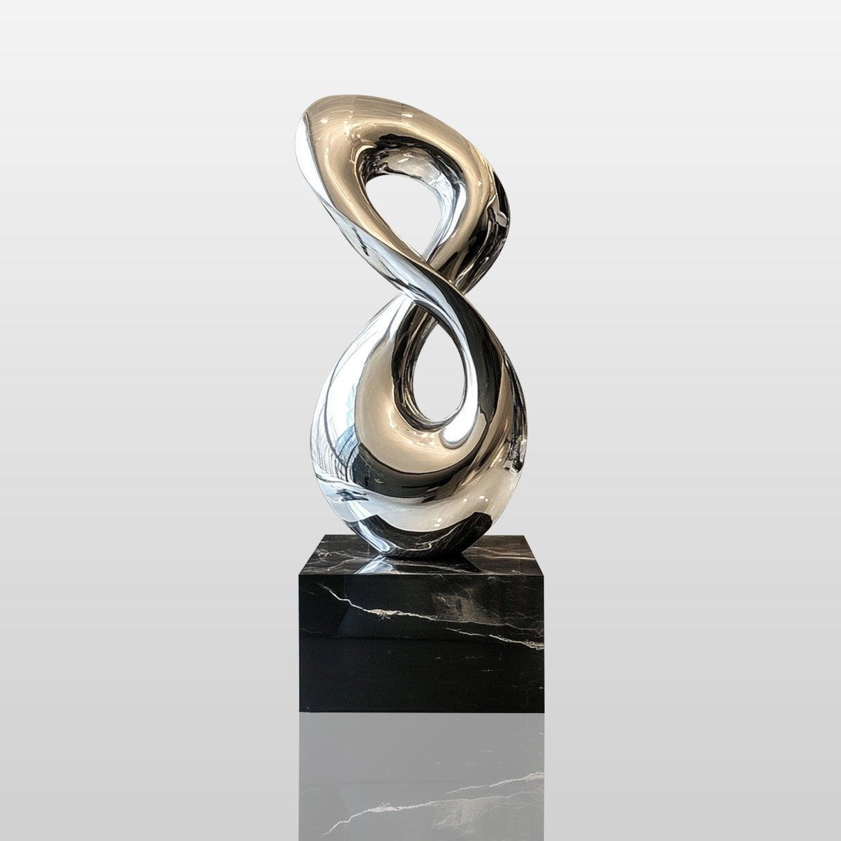 PREMIER Infinity Stainless Steel Sculpture Modern Lobby Statement Art PSSS-074-Stainless Steel Sculpture-PREMIER SCULPTURE
