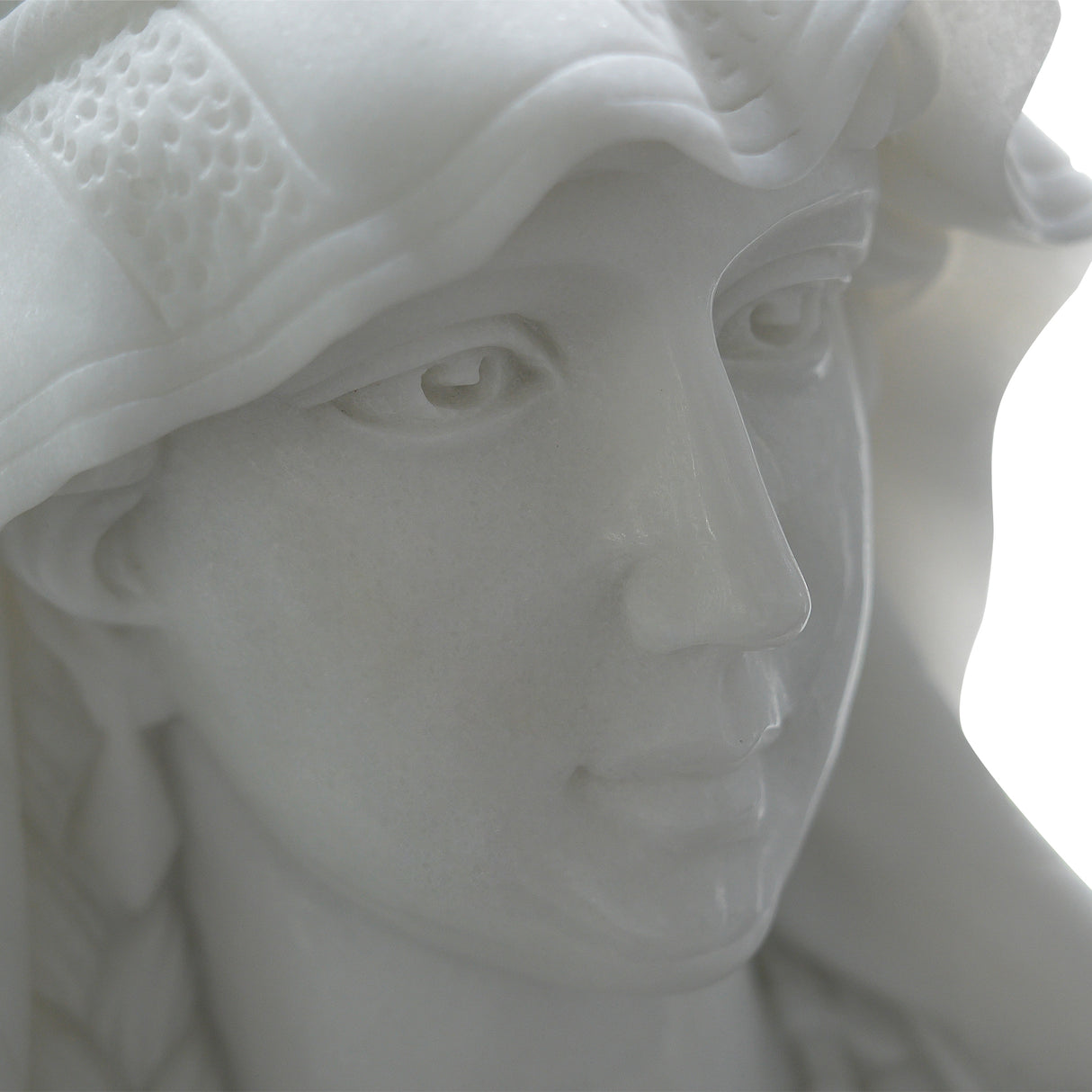 PREMIER Italian Bust Exquisite White Marble Lady Bust PSTTM-006-Marble sculpture-PREMIER SCULPTURE