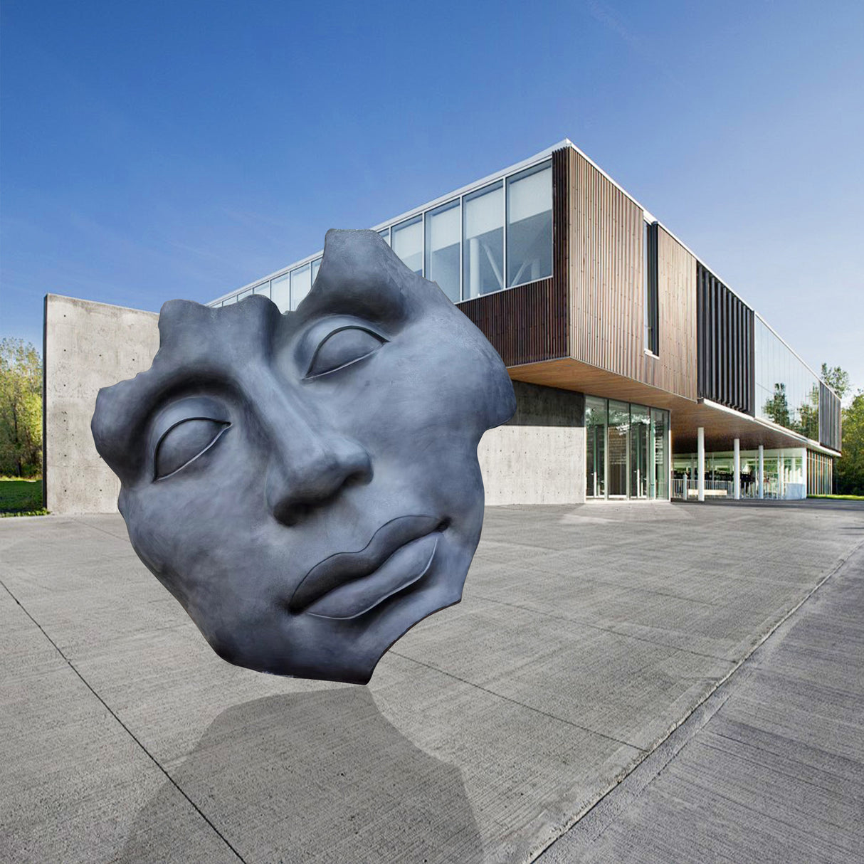 PREMIER Lgor Mitoraj Face Bronze Sculpture Abstract Face Statue PSB-009-Bronze Sculpture-PREMIER SCULPTURE