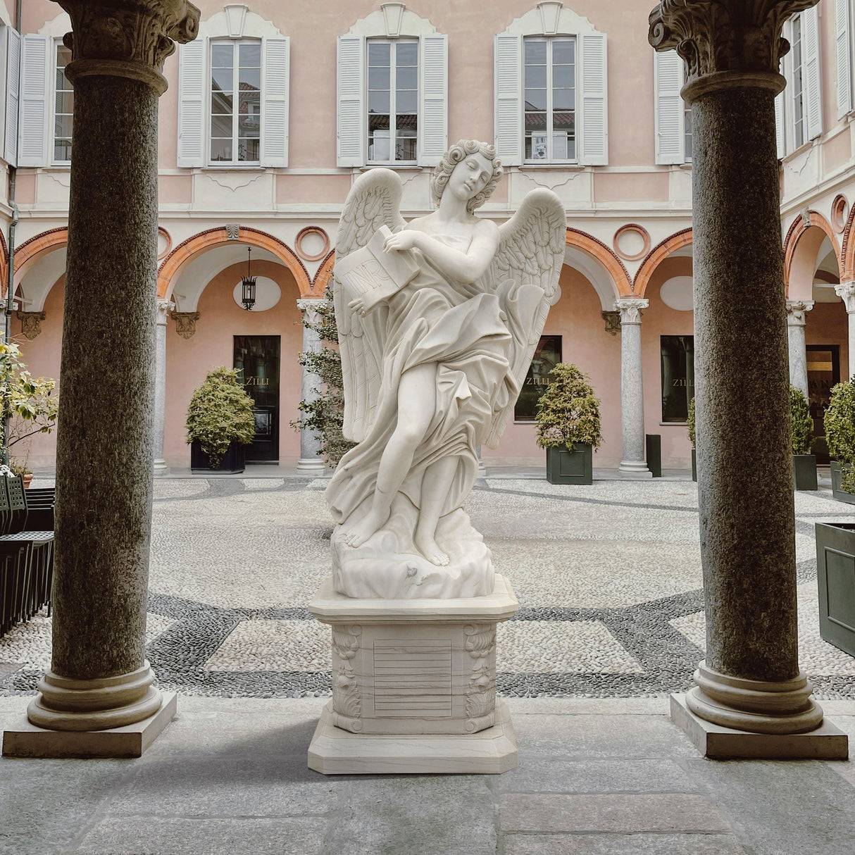 PREMIER Life Size Angel Statue Handcrafted Religious Marble Statue for Estate PSM-035-Marble sculpture-PREMIER SCULPTURE