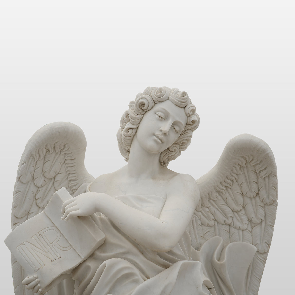 PREMIER Life Size Angel Statue Handcrafted Religious Marble Statue for Estate PSM-035-Marble sculpture-PREMIER SCULPTURE