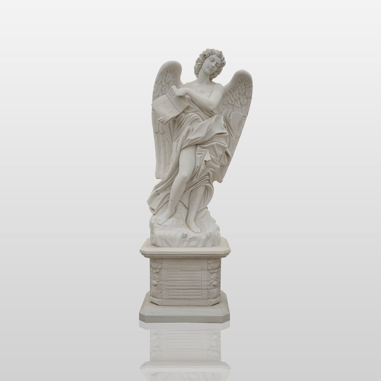 PREMIER Life Size Angel Statue Handcrafted Religious Marble Statue for Estate PSM-035-Marble sculpture-PREMIER SCULPTURE