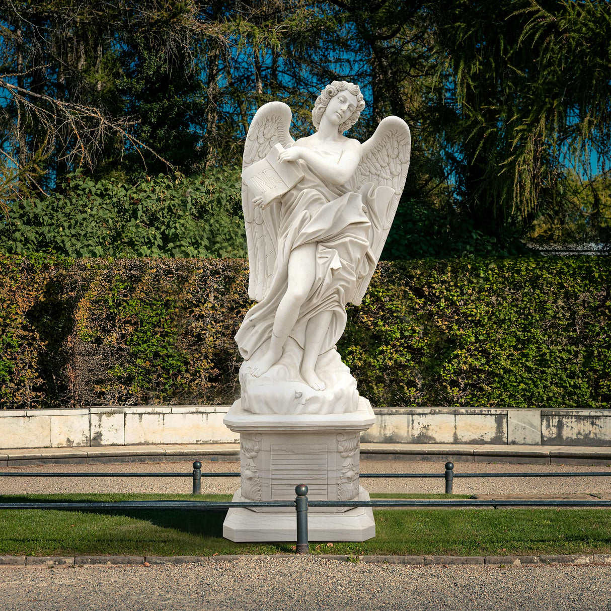 PREMIER Life Size Angel Statue Handcrafted Religious Marble Statue for Estate PSM-035-Marble sculpture-PREMIER SCULPTURE