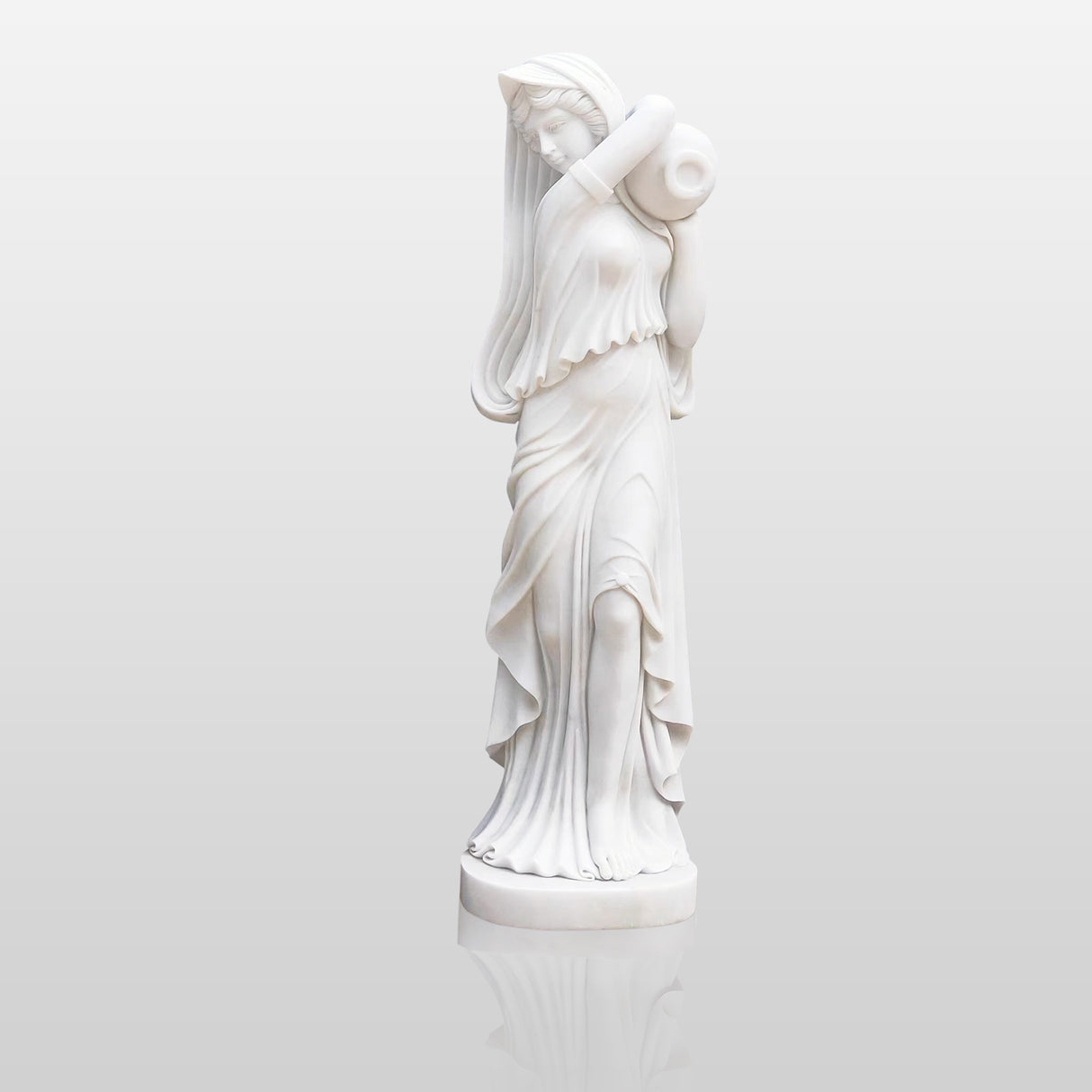 PREMIER Life-size Marble Statue for Garden Greek Lady with Bottle Custom Sculpture PSM-009-Marble sculpture-PREMIER SCULPTURE