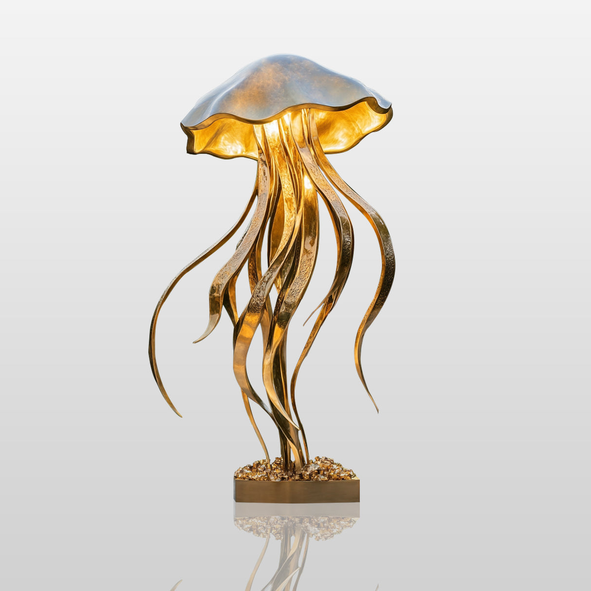 PREMIER Luxury Illuminated Jellyfish Sculpture Contemporary Art Sculpture PSSS-049-Stainless Steel Sculpture-PREMIER SCULPTURE