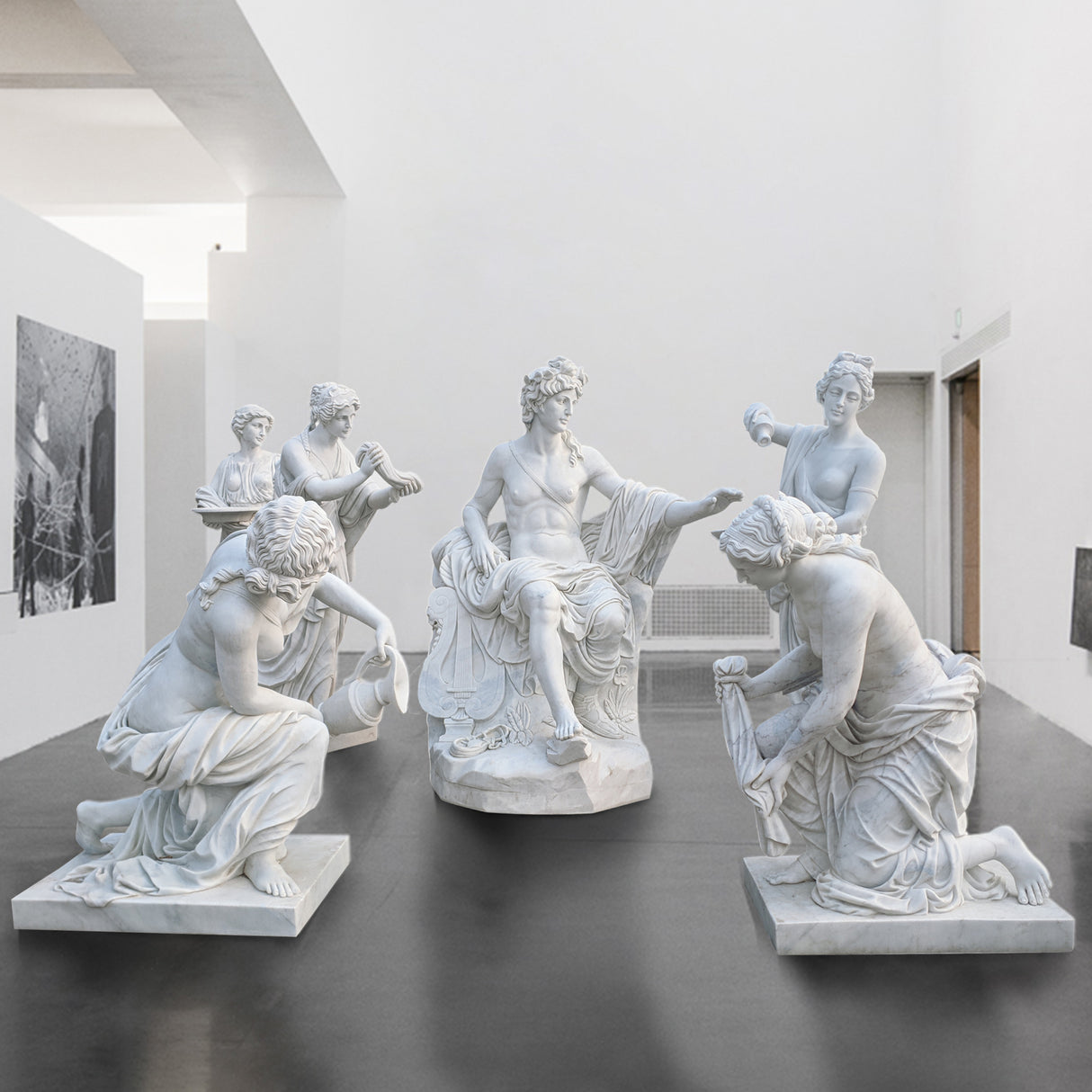 PREMIER Marble Apollo Bath Statue One Set Classic Greek Outdoor Sculpture PSM-011-Marble sculpture-PREMIER SCULPTURE