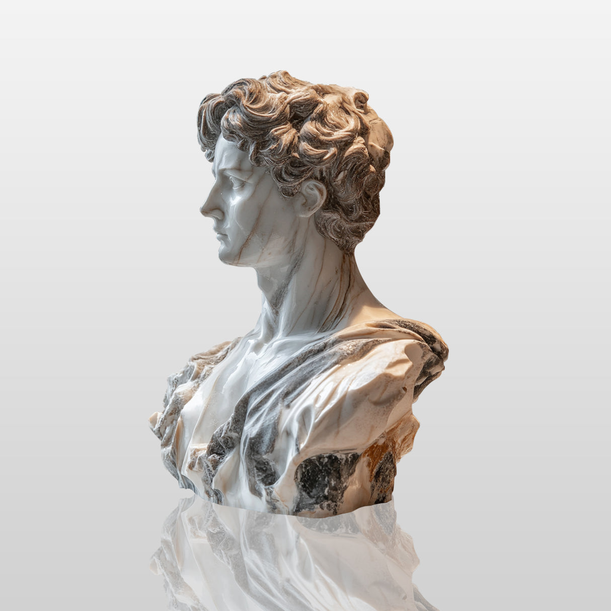 PREMIER Marble Bust Statue Handcrafted Classical Figure Bust Sculpture PSTTM-007-Marble sculpture-PREMIER SCULPTURE
