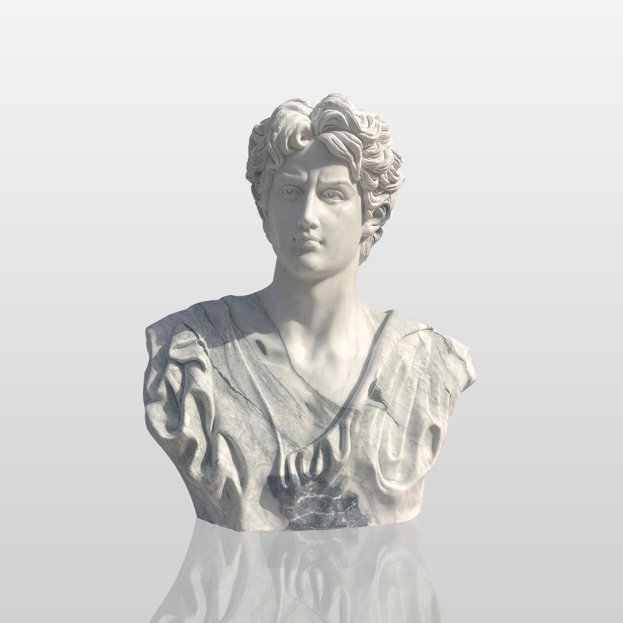 PREMIER Marble Bust Statue Handcrafted Classical Figure Bust Sculpture PSTTM-007-Marble sculpture-PREMIER SCULPTURE