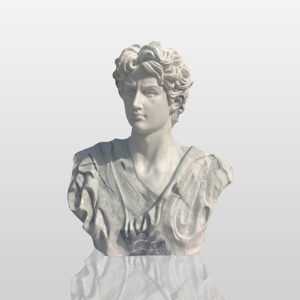 PREMIER Marble Bust Statue Handcrafted Classical Figure Bust Sculpture PSTTM-007-Marble sculpture-PREMIER SCULPTURE