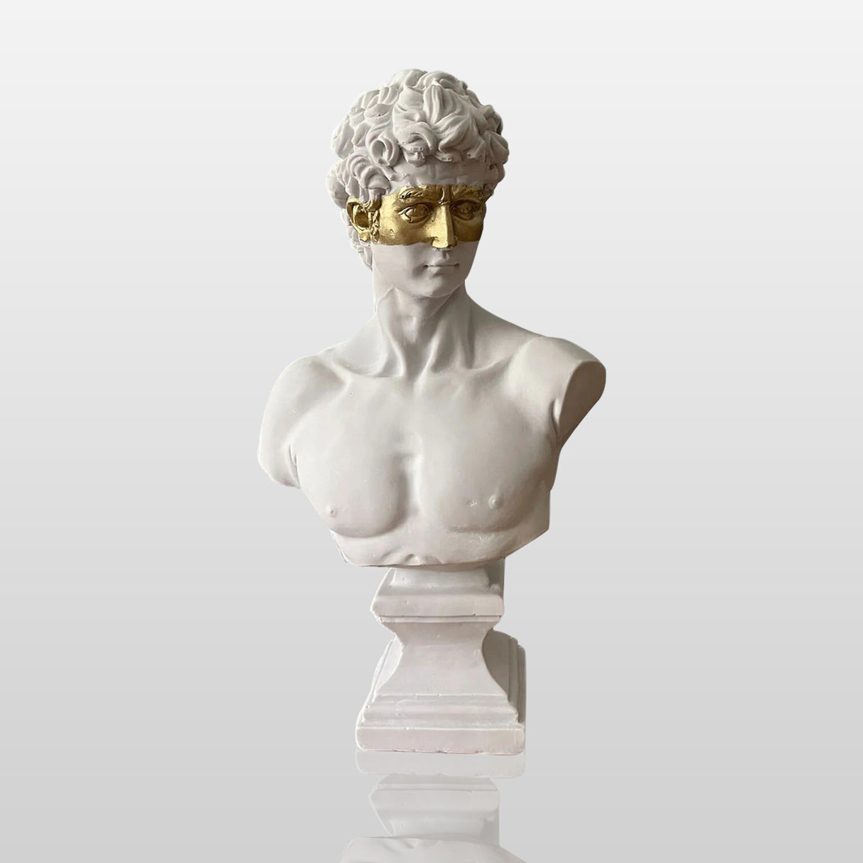 PREMIER Marble Gold David Bust Statue PSTTM-005-Marble sculpture-PREMIER SCULPTURE