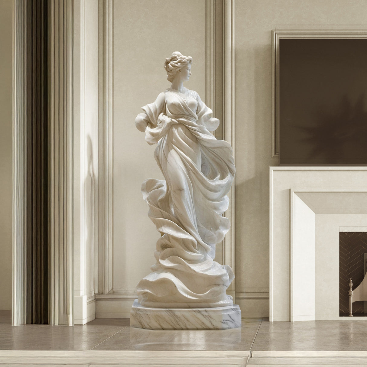 PREMIER Marble Sculpture Elegant Goddess Statue for Luxurious Interiors PSM-026-Marble sculpture-PREMIER SCULPTURE