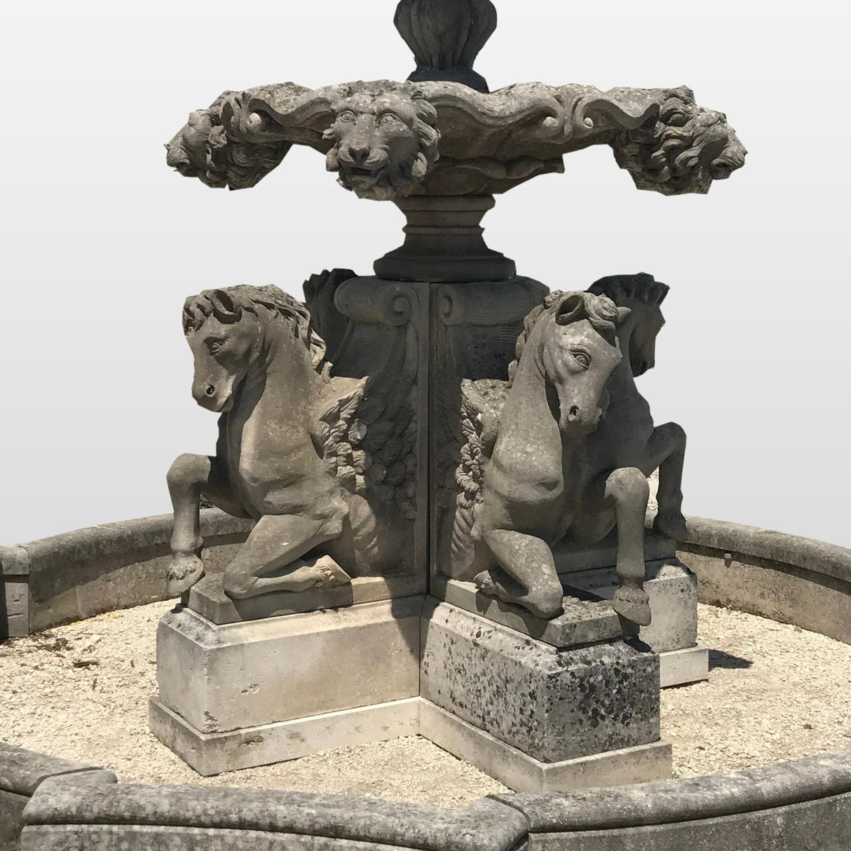 PREMIER Marble Stone Horse Tiered Water Fountain Custom Sculpture for Garden PSFM-001-Marble sculpture-PREMIER SCULPTURE