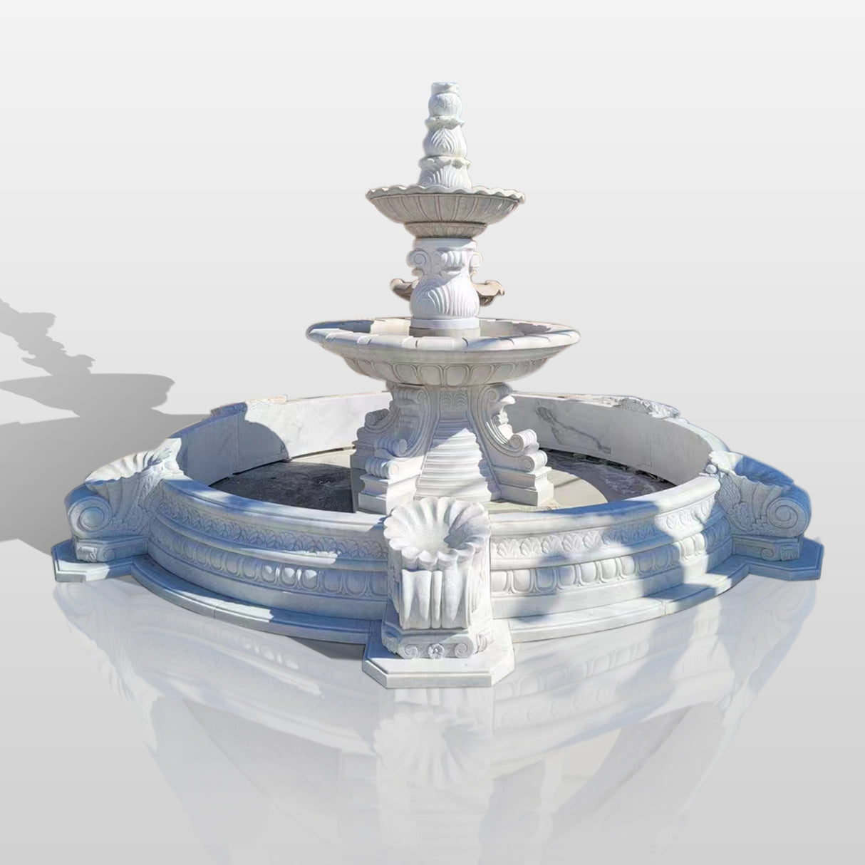 PREMIER Marble Stone Water Fountain Custom Sculpture for Garden/Hotel PSFM-002-Marble sculpture-PREMIER SCULPTURE