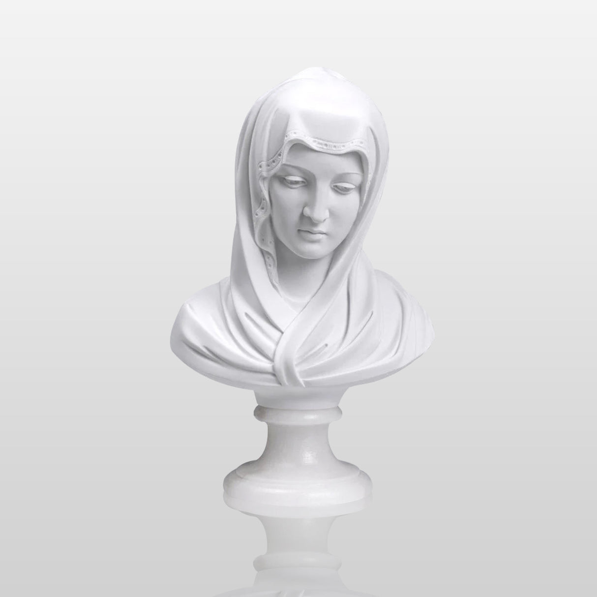 PREMIER Marble Virgin Mary Bust Classical Religious Sculpture for Home or Office PSTTM-008-Marble sculpture-PREMIER SCULPTURE